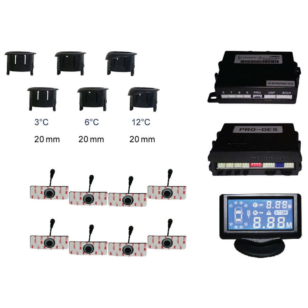 Rückfahrhilfe und Einparkhilfe mit LED-Display - ProOes-4321-8 von Carawarn